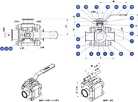 Inline Industries Sanitary Ball Valve, 367F